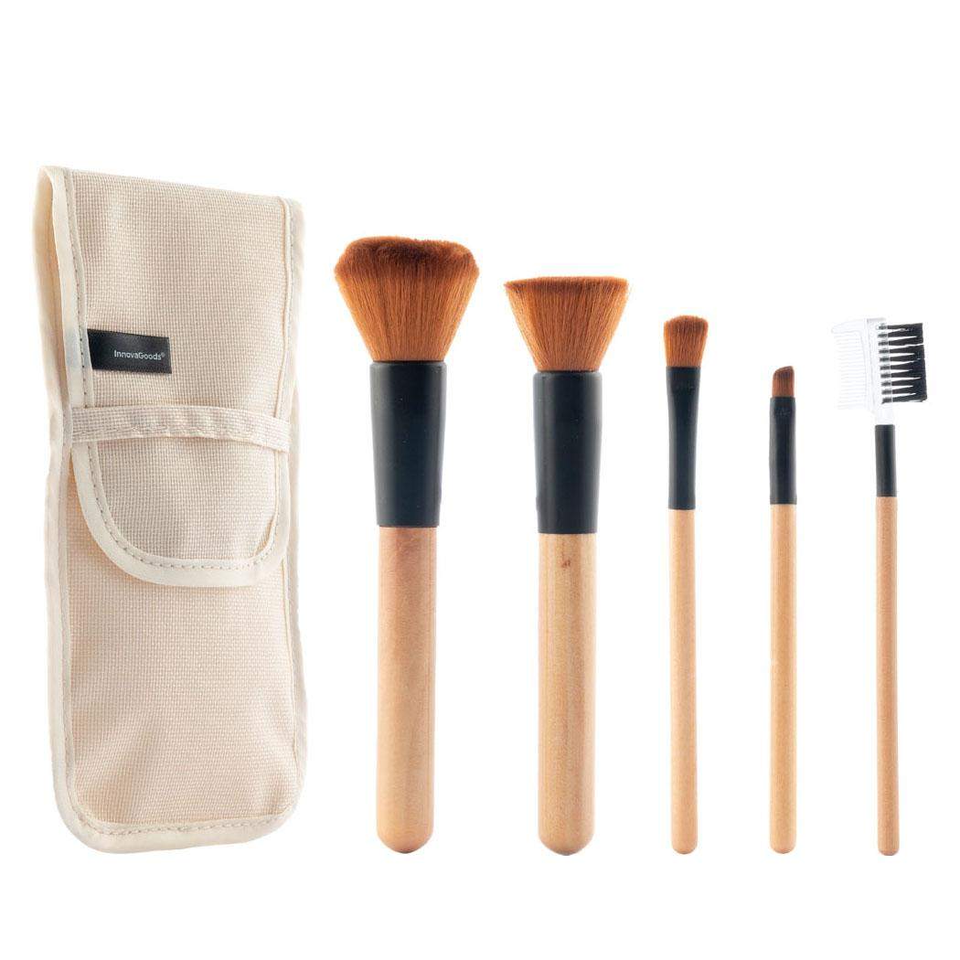 5x træ makeup børster billede