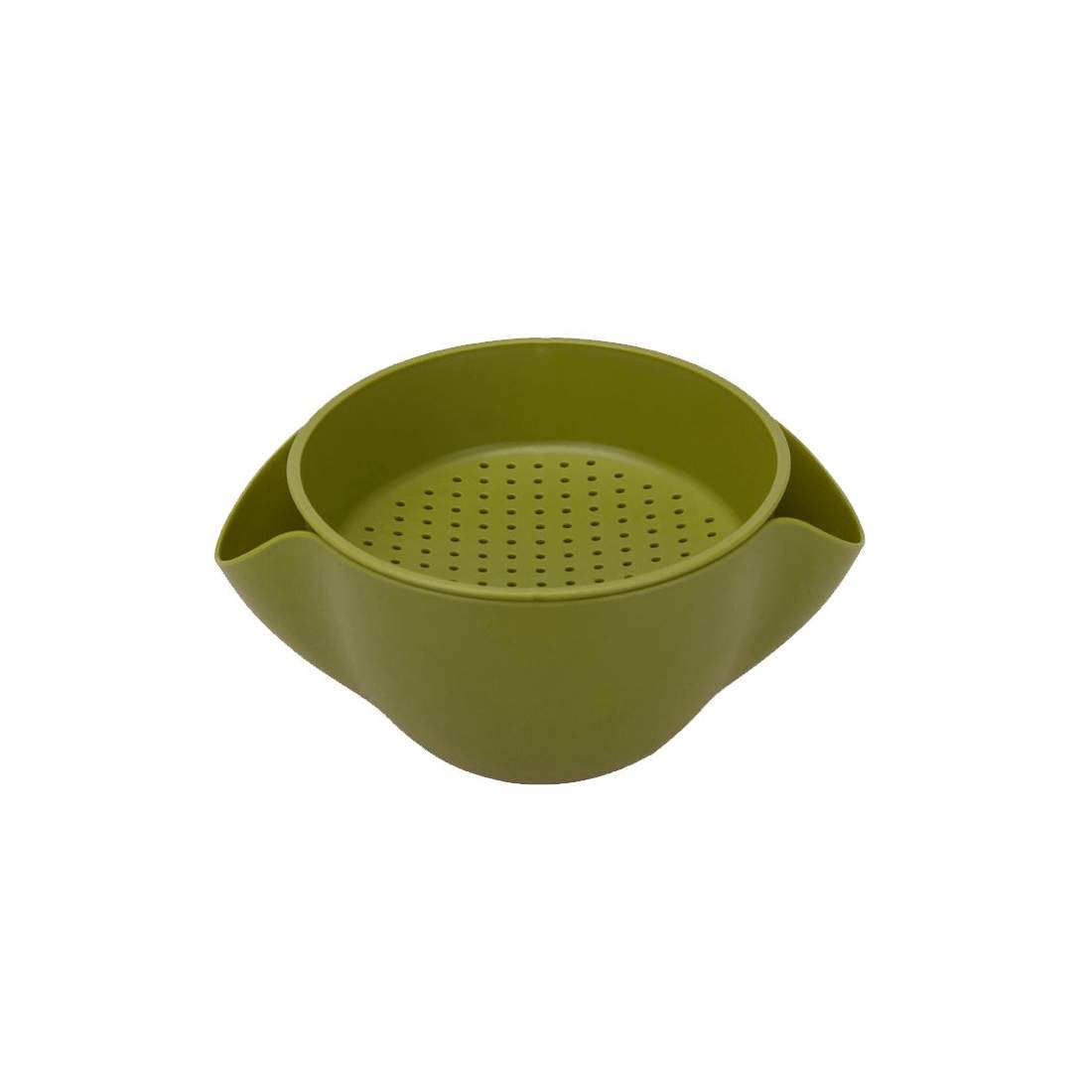 Skål / Durkslag Kombination - Grön, L | Hem & Hobby - Hem & Hushåll - Kök - Köksredskap - Durkslag | Pryloteket