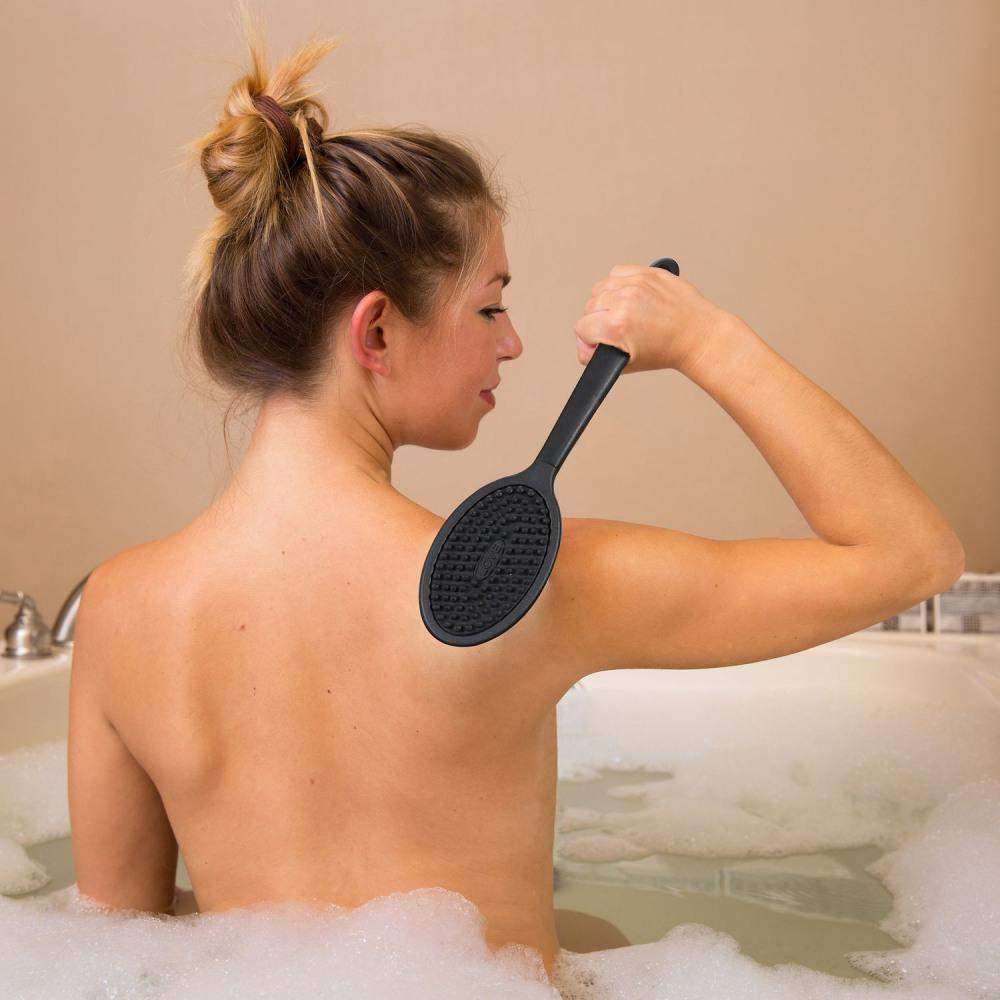 Dobbeltsidet rygbørste i silikone