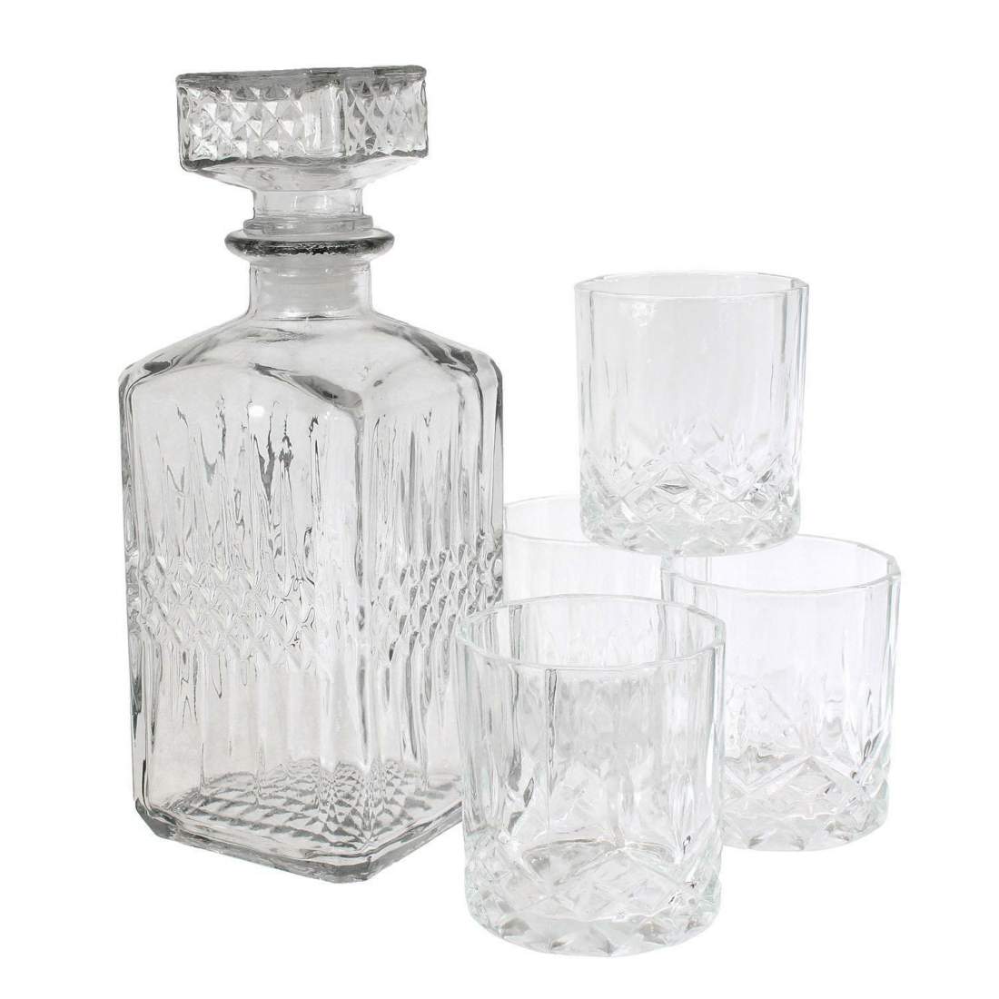 Whiskykaraff med 4 Whiskyglas | Hem & Hobby - Hem & Hushåll - Kök - Servering - Glas & Muggar | Pryloteket