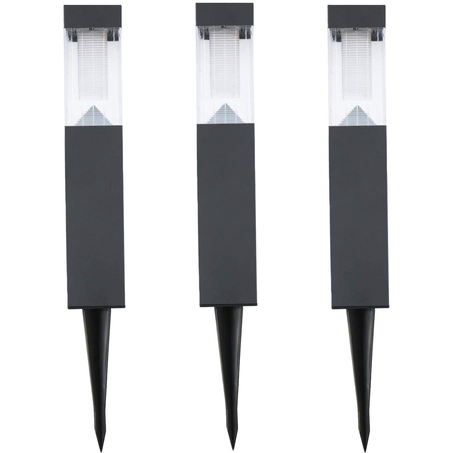 3x havelamper med solpanel