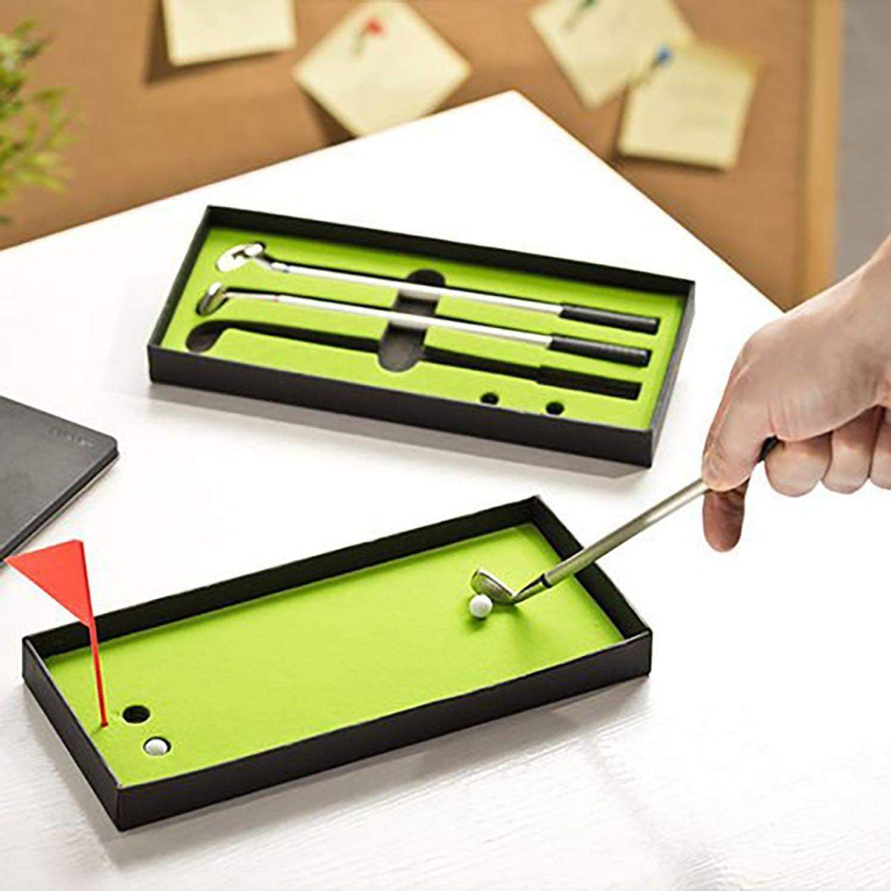 Sæt med 3 kuglepenne - golfkøller billede