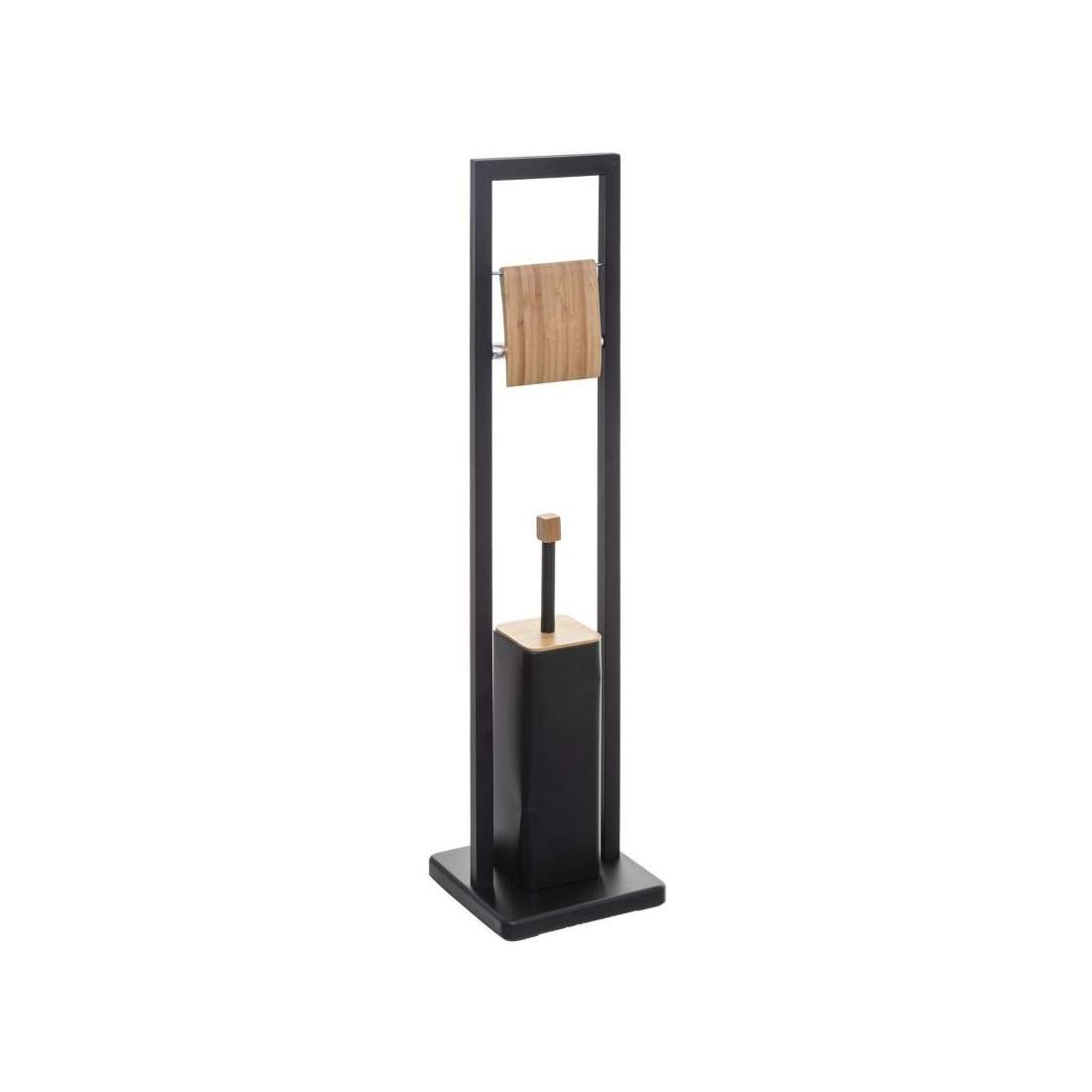 Toalettrullehållare med Toalettborste - Svart/Bambu | Hem & Hobby - Hem & Hushåll - Badrum - Toalettborstar | Pryloteket