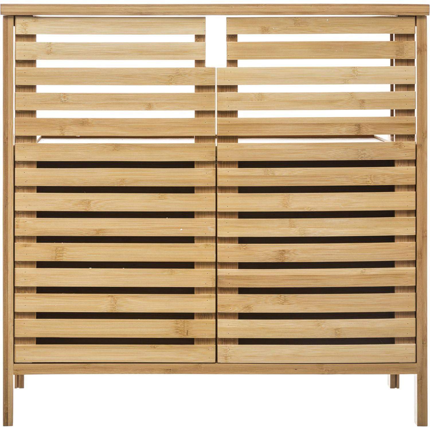 Alternativ bild 1 för 5five Helt enkelt Smart Badrumsskåp Med Dörr Bambu Hylla