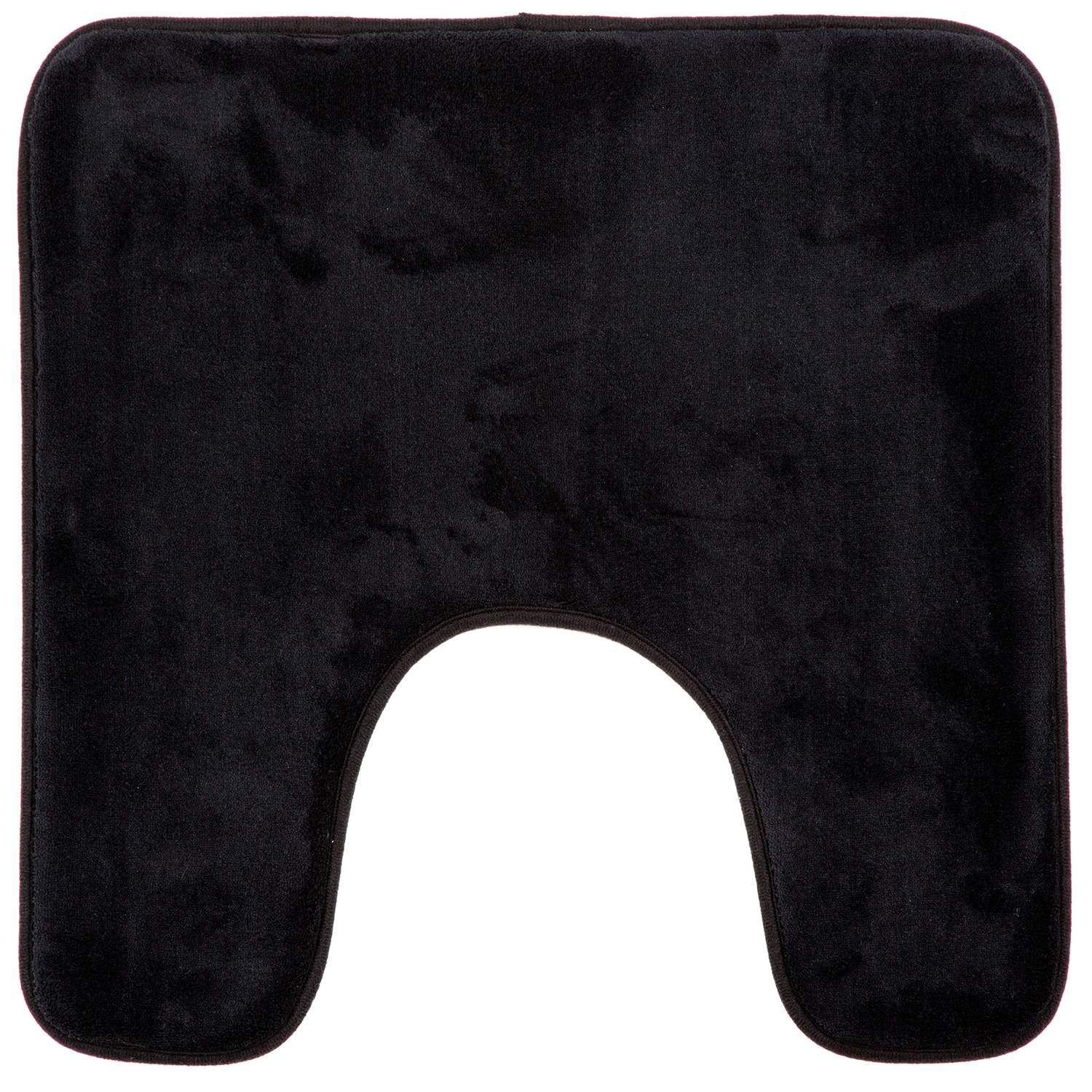 U-formet Badeværelsesmåtte - Sort