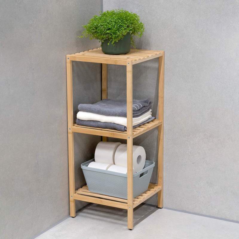 Bamboo bathroom shelf 3 levels eStore