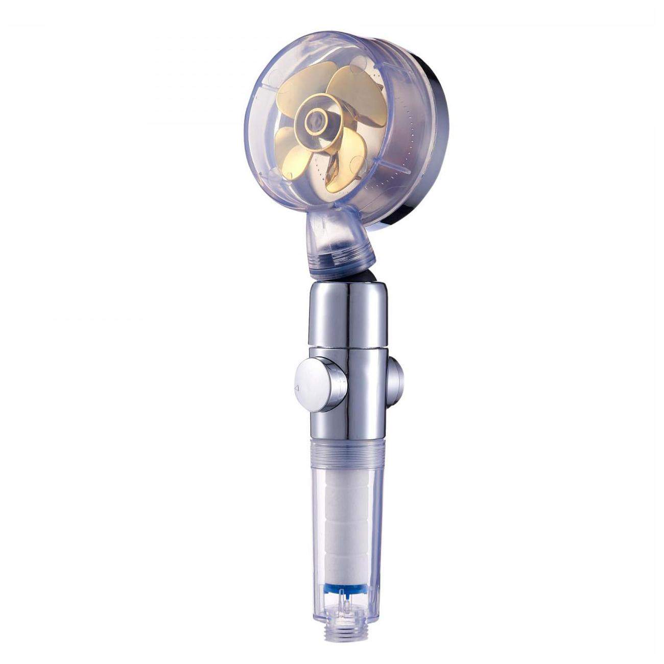 Brusehoved med turbopropel - guld