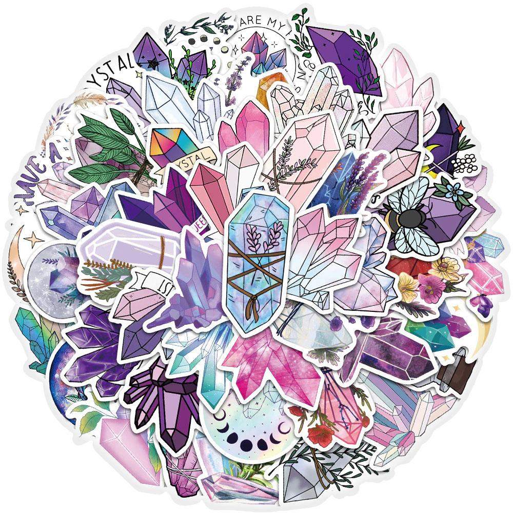 50x klistermærker - Krystaller