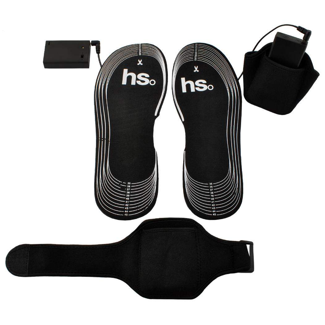 2x Sko-indlægssåler med varme