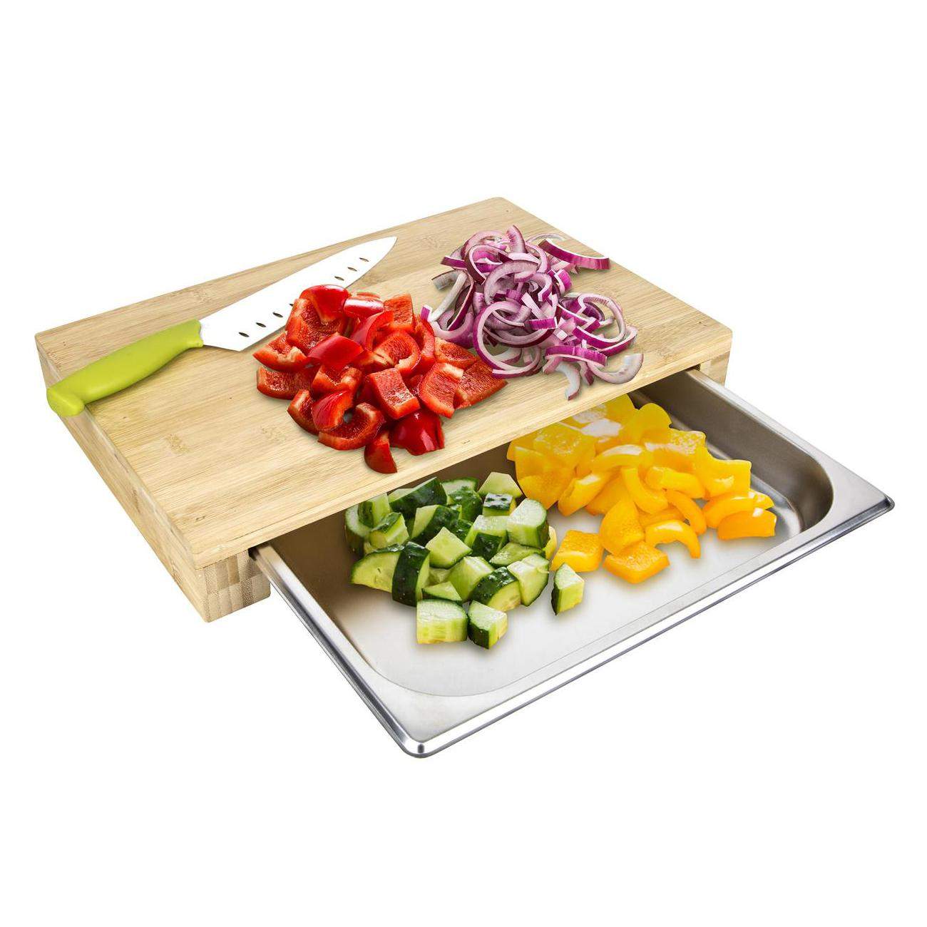 Skærebræt med udvidelig bakke