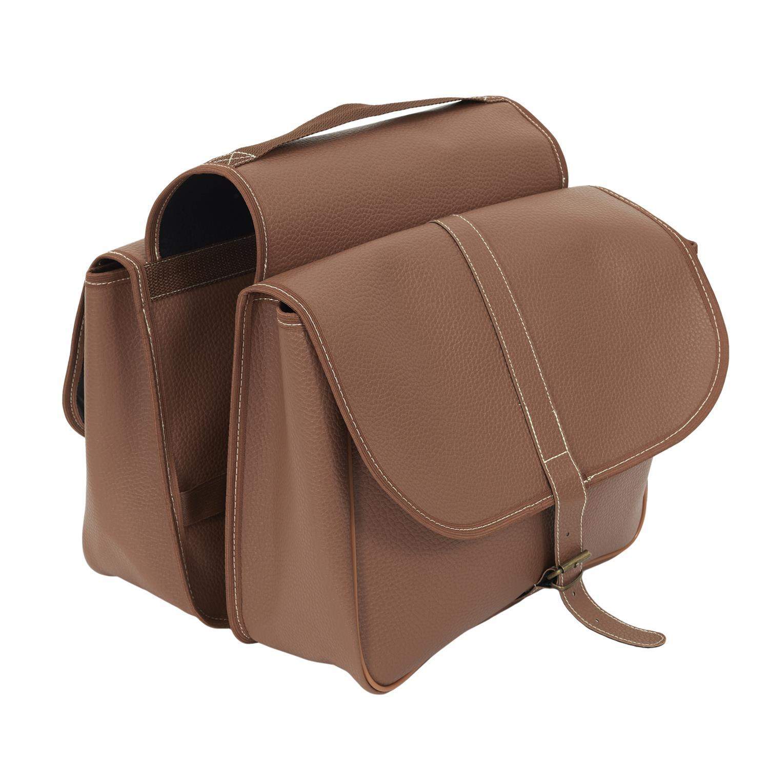 Kaksinkertainen polkupyörälaukku keinonahkaa