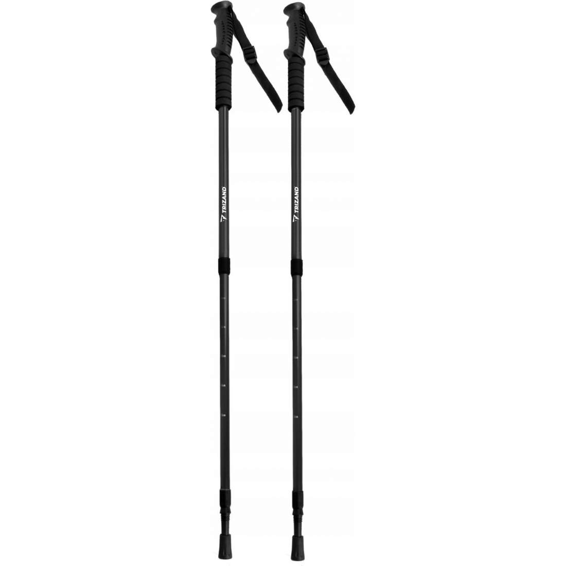 2x Hiking Poles with Accessories Black eStore