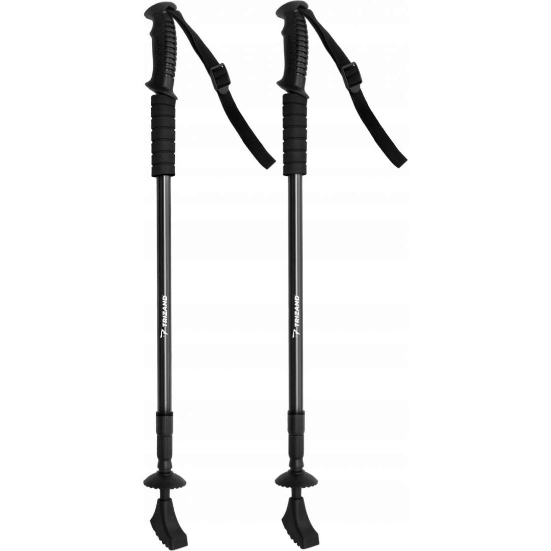 2x Hiking Poles with Accessories Black eStore