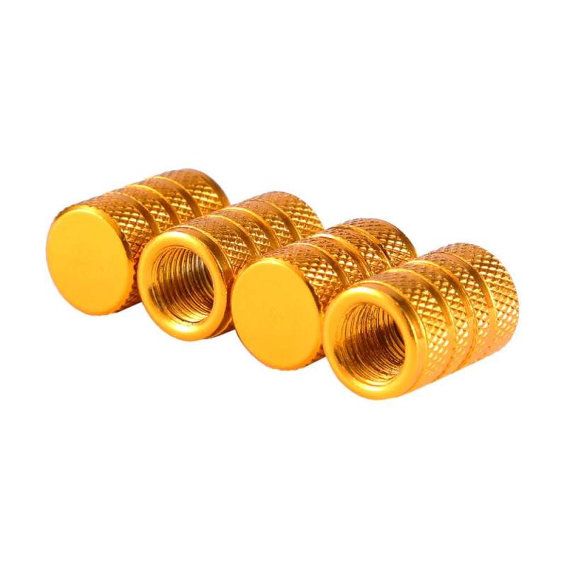 4x Valve caps for Car, Aluminum Gold eStore