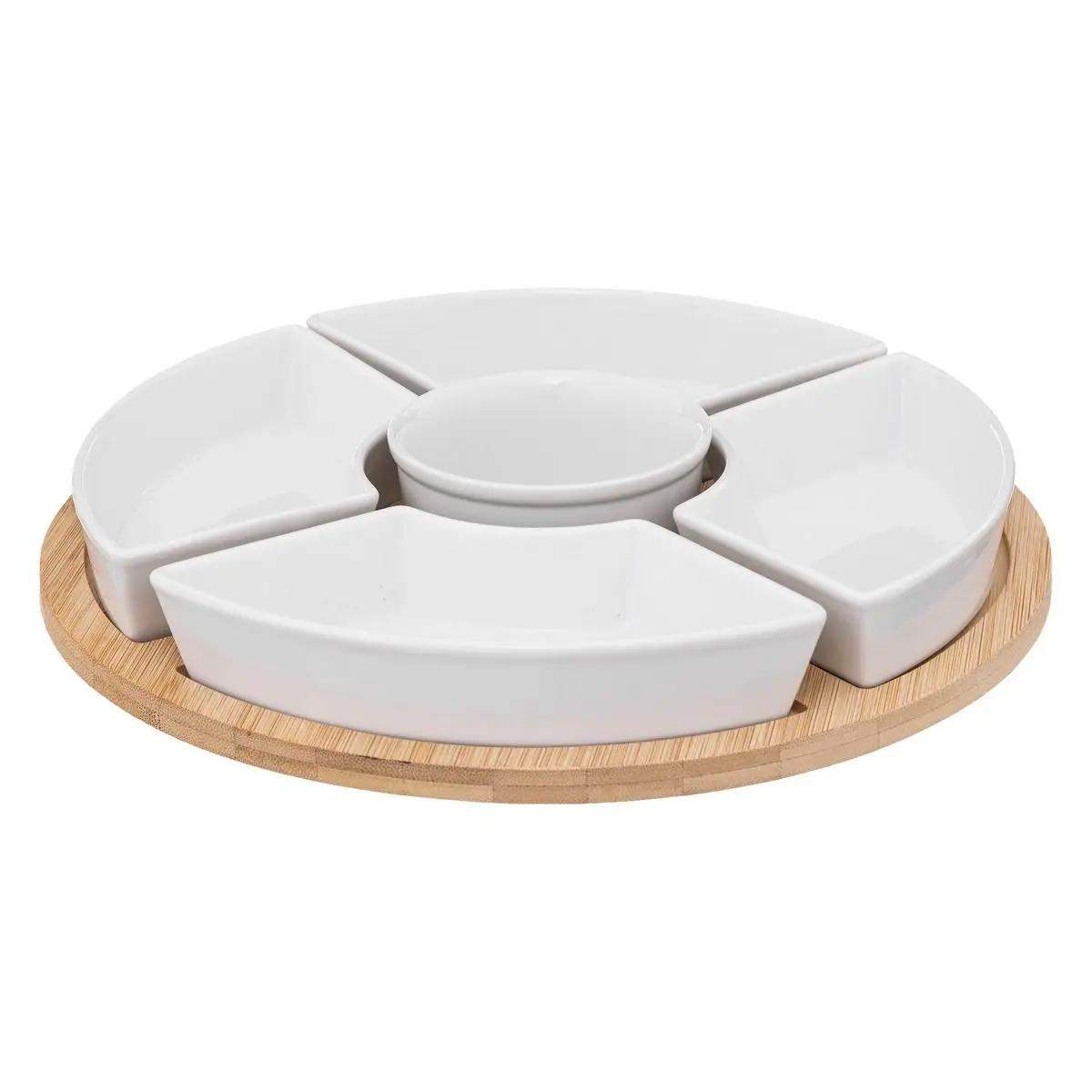 Serveringsbakke med 5 skåle