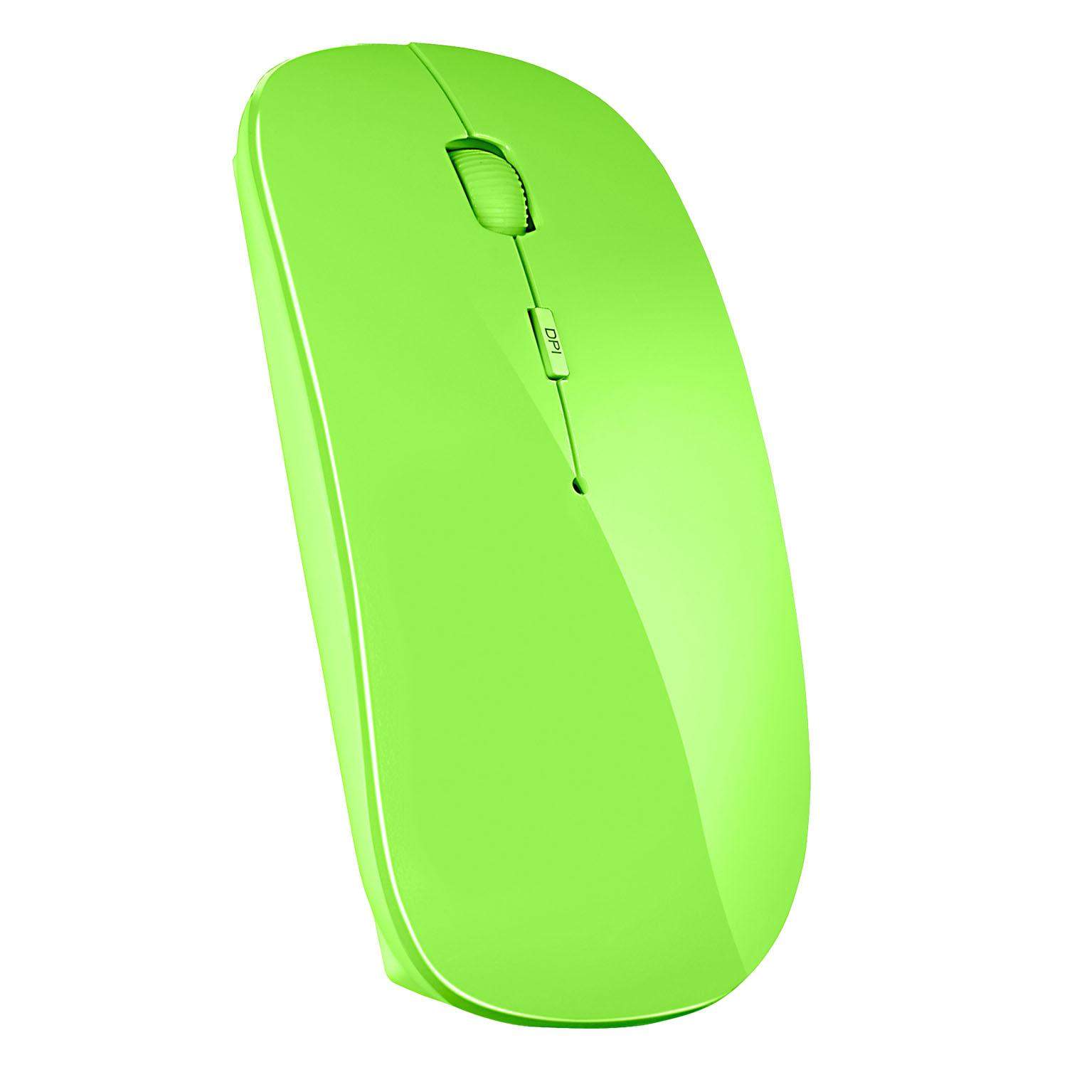 2,4 GHz Trådløs mus - Super tyndt design - Grøn