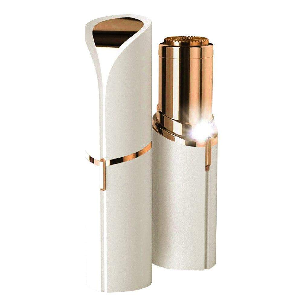 Bærbar ansigtstrimmer - hvid / guld