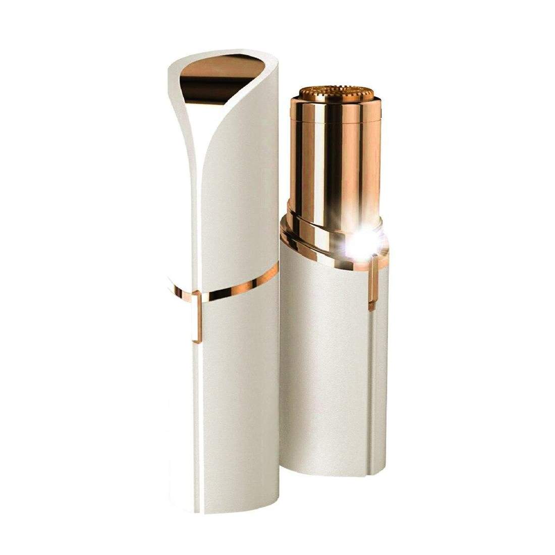 Portabel Ansiktstrimmer - Vit / Guld | Hälsa & Skönhet - Hårvård & Styling - Rakapparater & Trimmers | Pryloteket