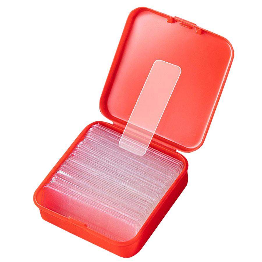 60x Kaksipuolisia Teippipaloja - Läpinäkyvä