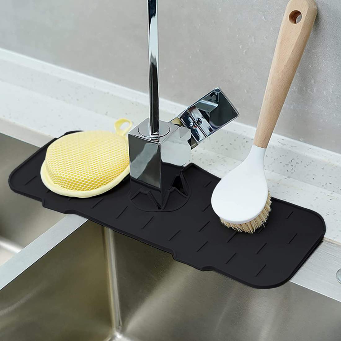 Mat / Splash Guard for Sink Black eStore