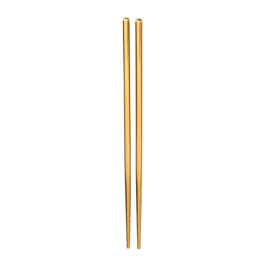Ätpinnar / Chopsticks i Rostfritt Stål - Guld | Hem & Hobby - Hem & Hushåll - Kök - Servering - Bestick | Pryloteket