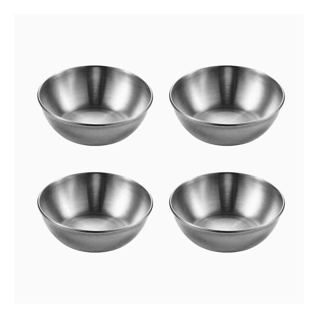 4x Small Bowls in Stainless Steel eStore