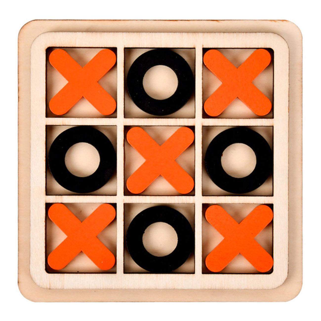 Tic Tac Toe spil i træ - Assorterede farver
