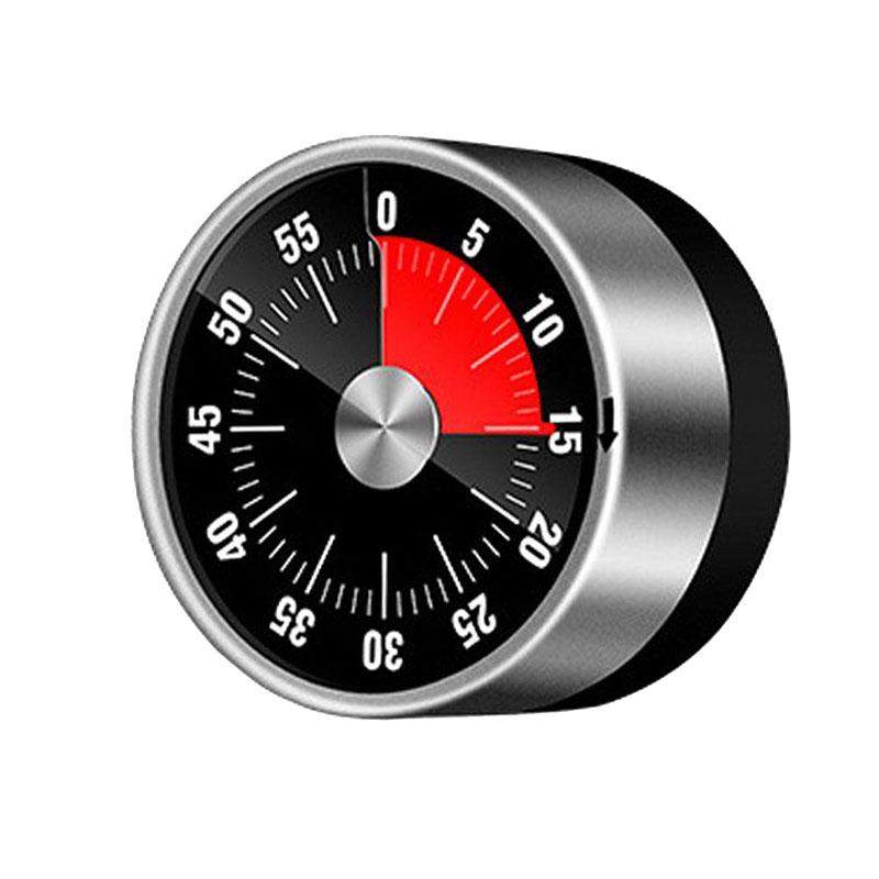 Mekanisk køkkentimer med magnet - sort