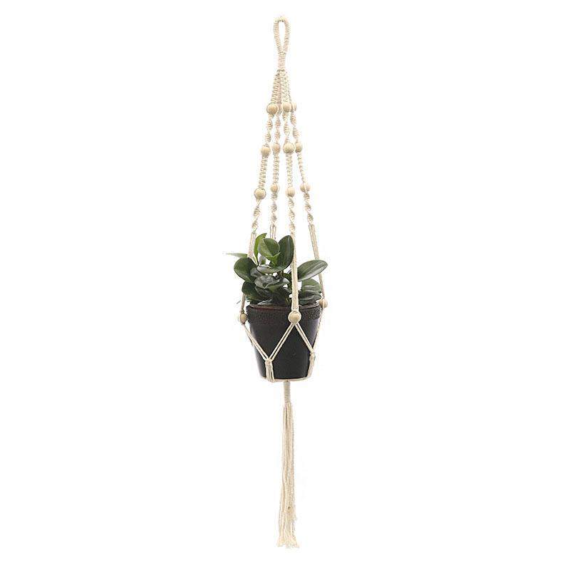 Hængekurv i Macramé - Planteophæng - 100 cm
