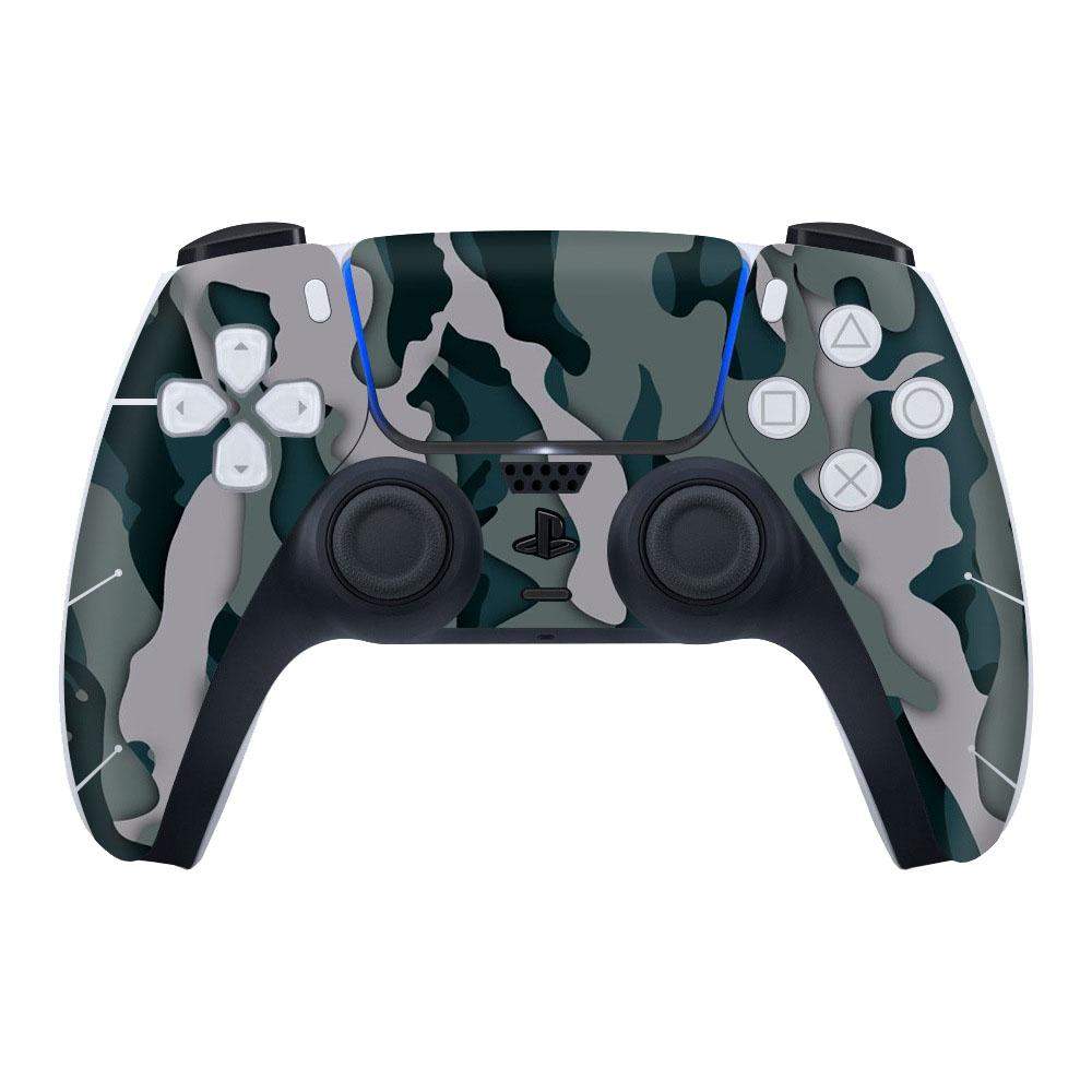 Beskyttelsesfilm til PS5 Controller, Camouflage - Grøn/Grå