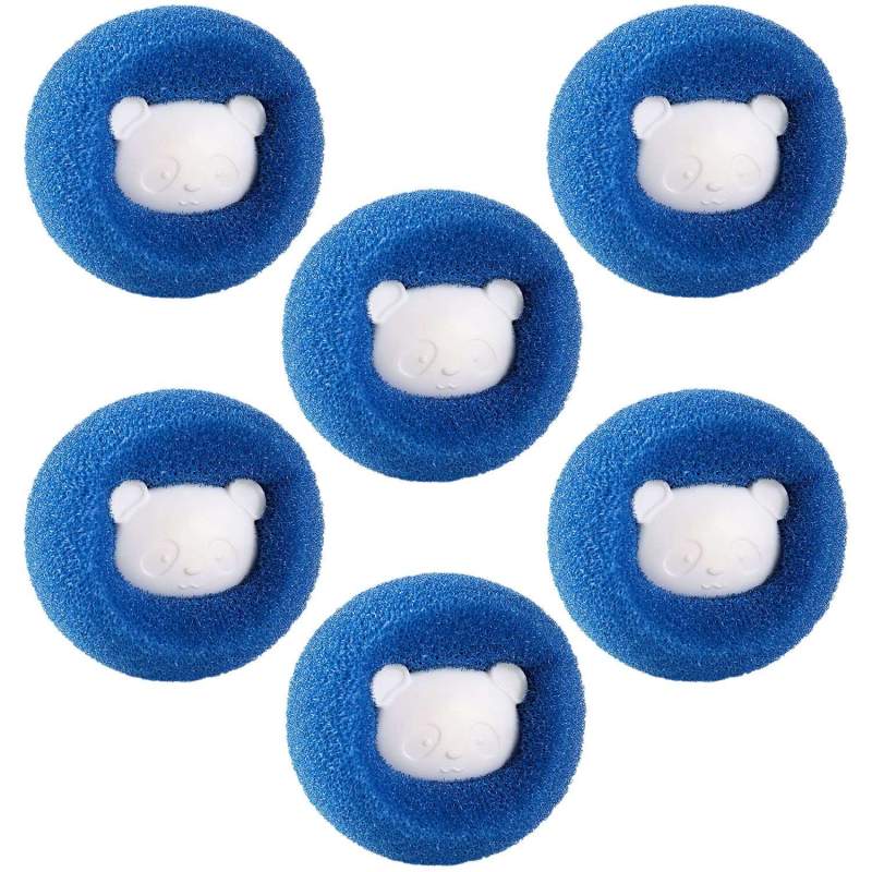 6x Hair Collecting Laundry Balls Blue eStore