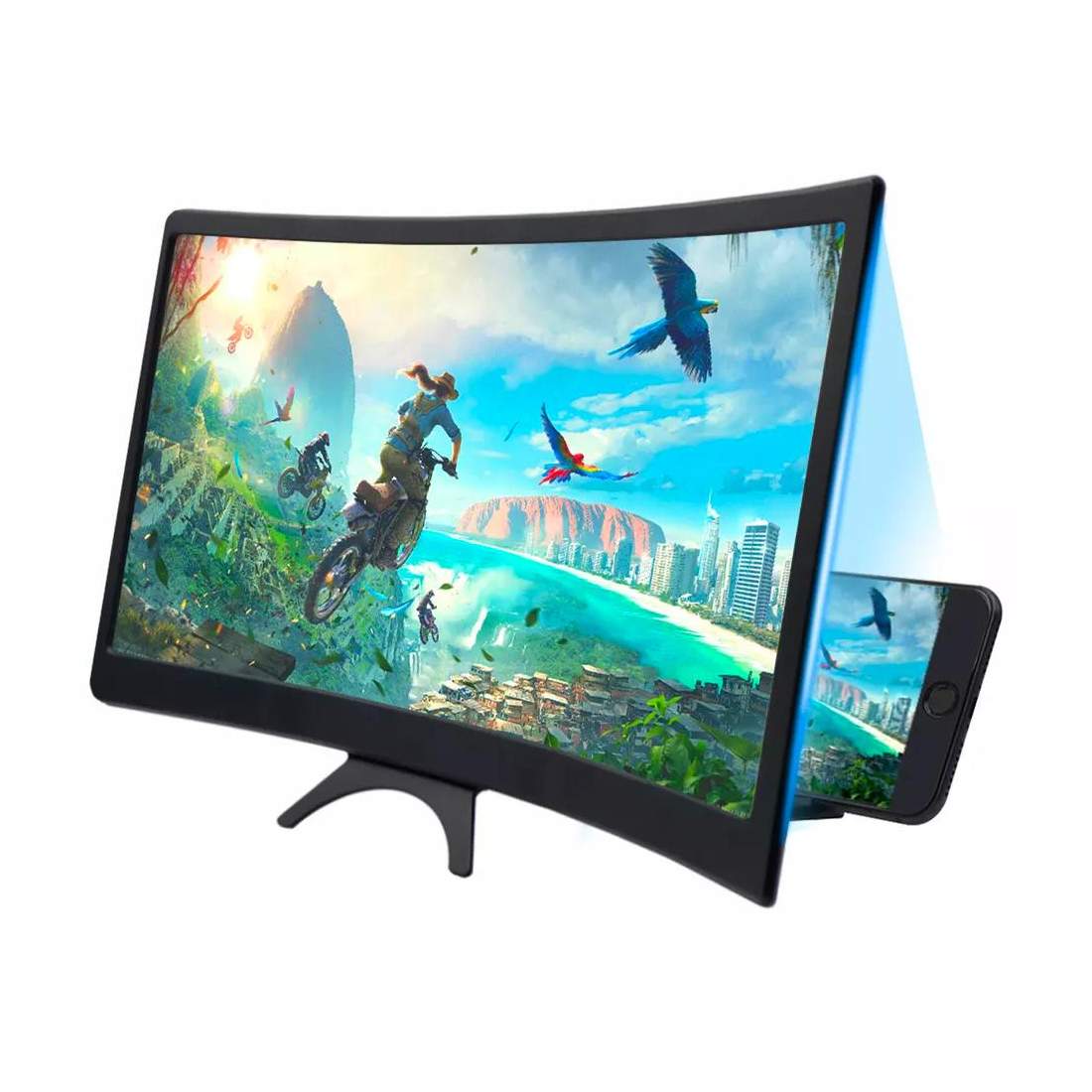 Skärmförstorare till Smartphone, 12″ - Kurvad | Elektronik - Tillbehör Mobil & Surfplatta - Övriga Mobiltillbehör | Pryloteket