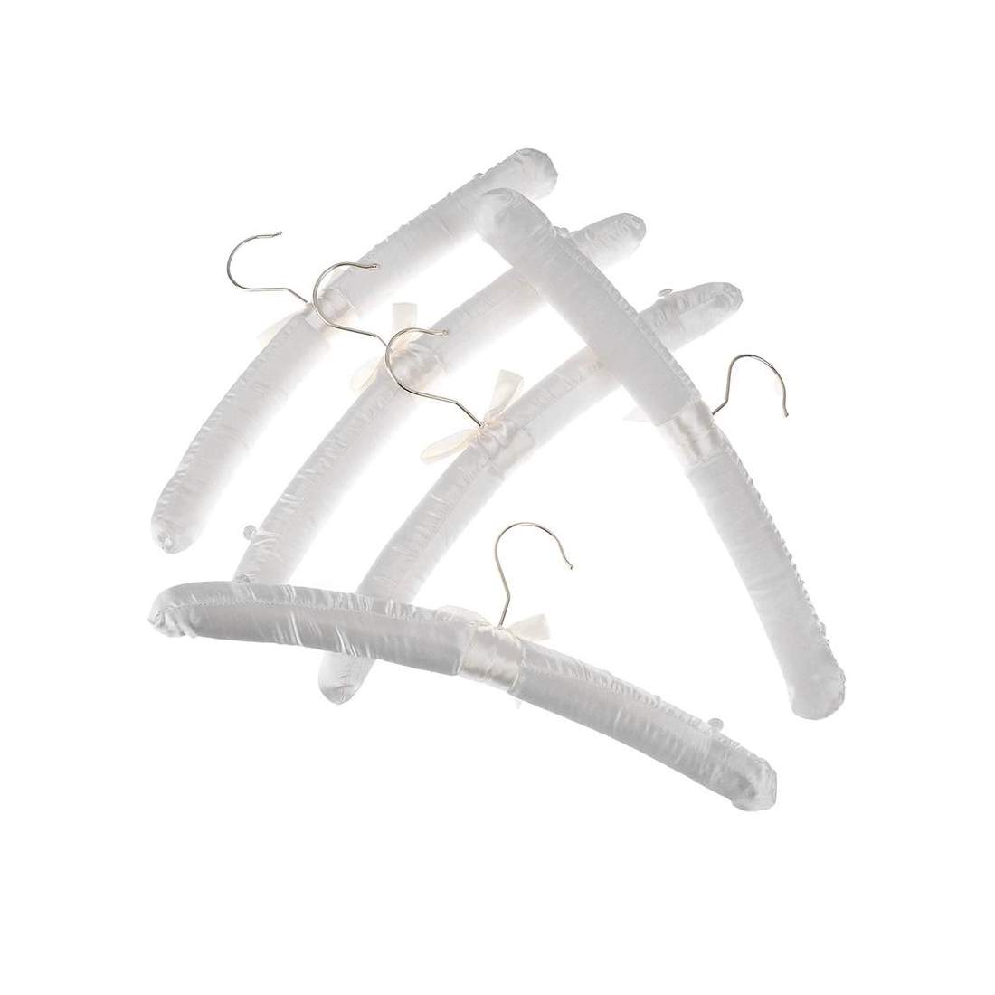 5x Padded Clothes Hangers Satin material eStore
