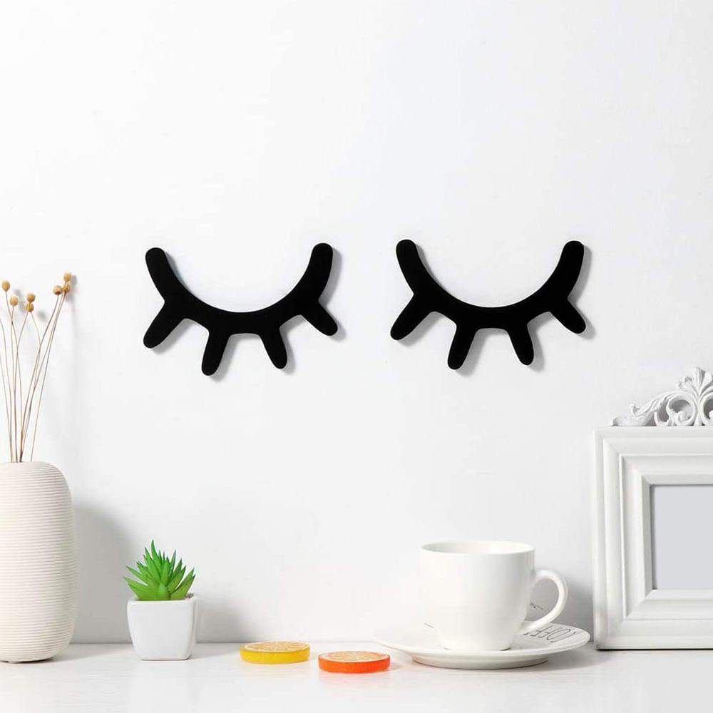 Vægdekor, Øjenvipper - Sorte - 2 stk