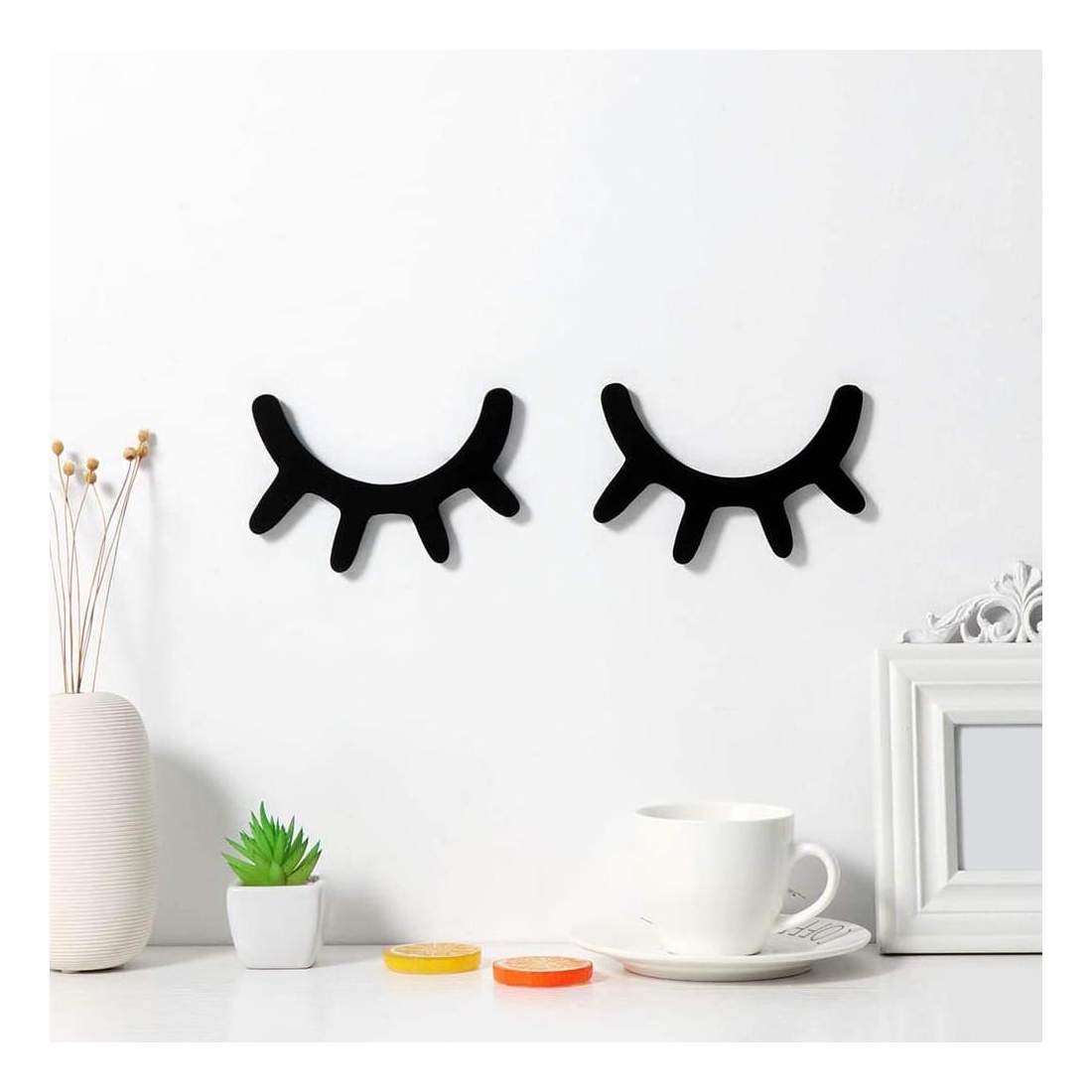 Väggdekor, Ögonfransar - Svart - 2 st | Hem & Hobby - Hem & Hushåll - Inredning & Dekoration - Bords- & Väggdekoration | Pryloteket
