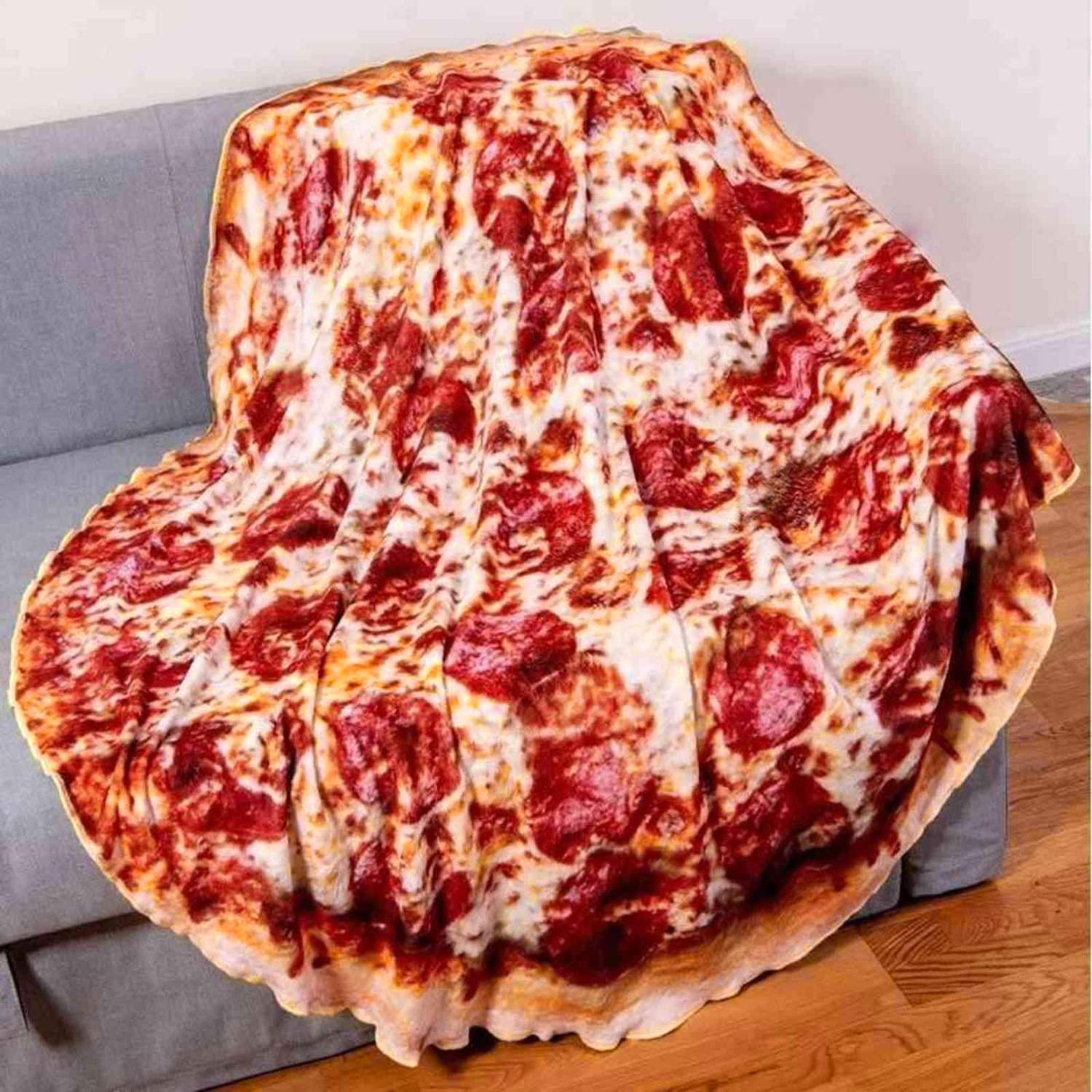 Rundt tæppe, pizza - 150 cm