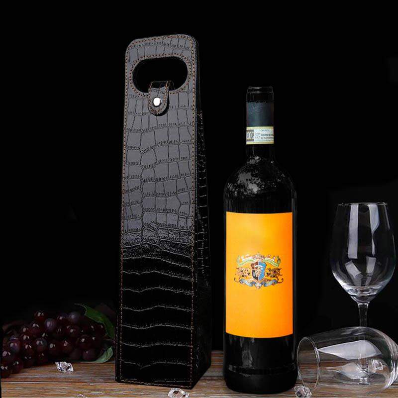 Gaveæske til vinflaske - Kunstlæder