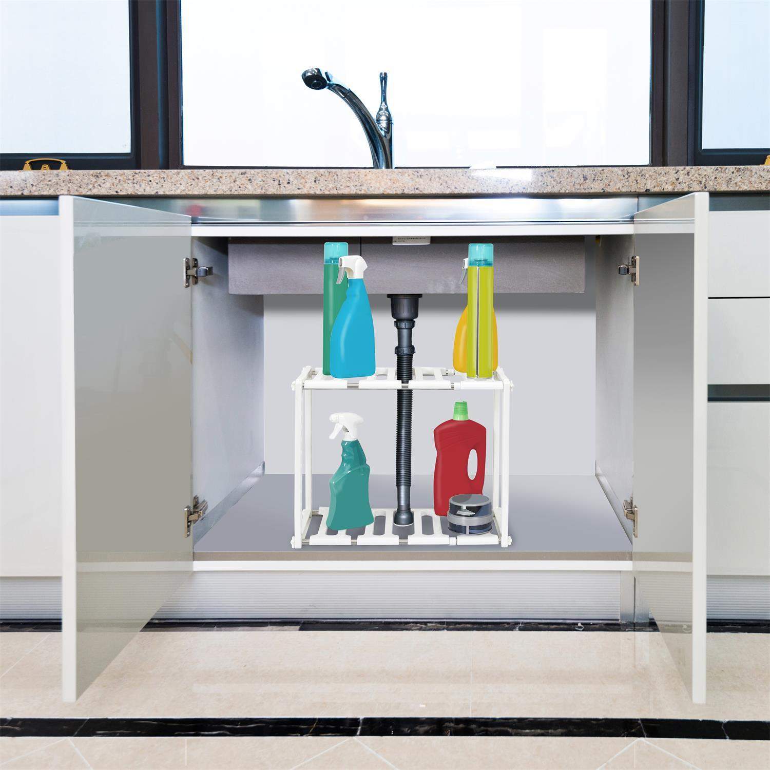 Justerbar opbevaringsstativ til køkken