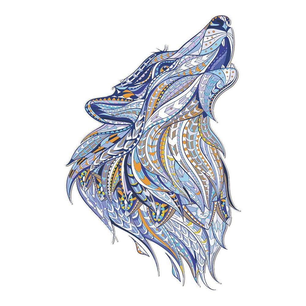 Træpuslespil, 112 brikker - Ulv