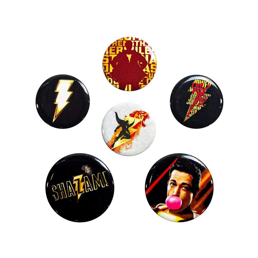 Shazam, 6x Pins - Mix | Leksaker & Spel - Leksaker - Merchandise | Pryloteket