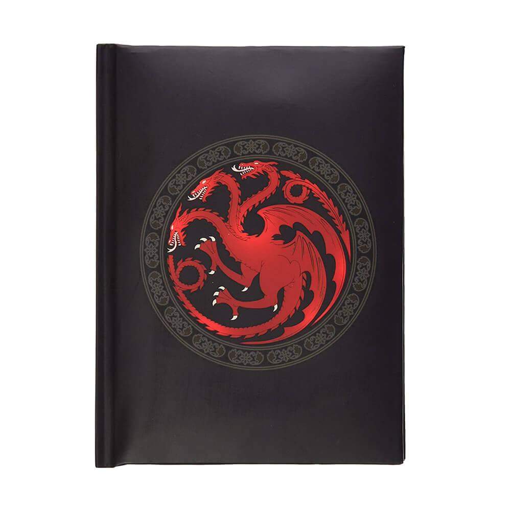 Game of Thrones, notesbog med lyseffekt - Targaryen