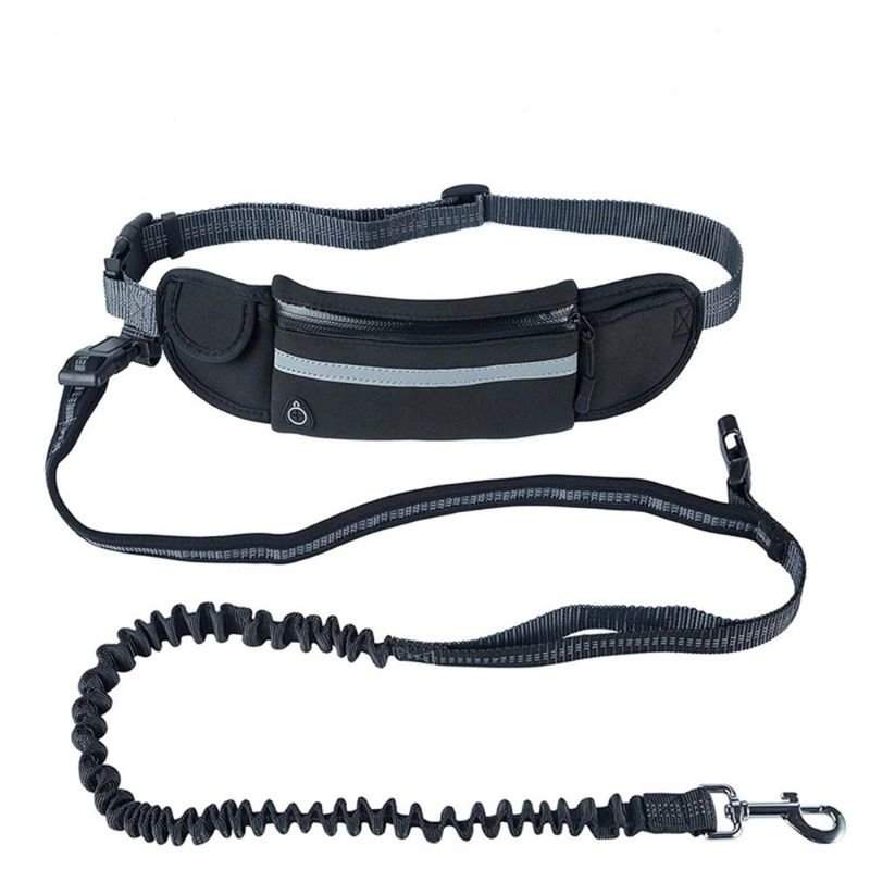 Flexibelt hundkoppel med magväska, Svart | Hem & Hobby - Husdjur - Hund - Koppel | Pryloteket