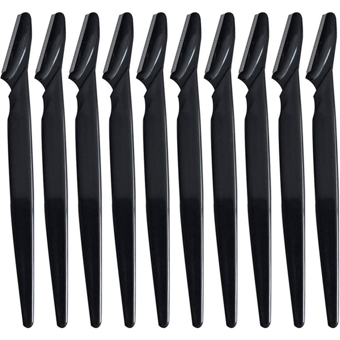 10x Ögonbrynsknivar - Svart | Hälsa & Skönhet - Hårvård & Styling - Rakhyvlar & Tillbehör - Rakhyvlar | Pryloteket