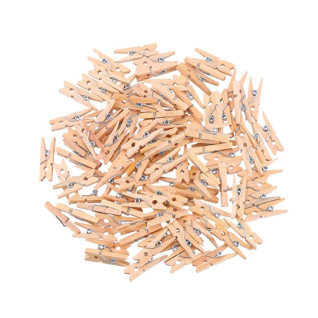 100x Små Klädnypor i Trä | Hem & Hobby - Hem & Hushåll - Tvätt | Pryloteket