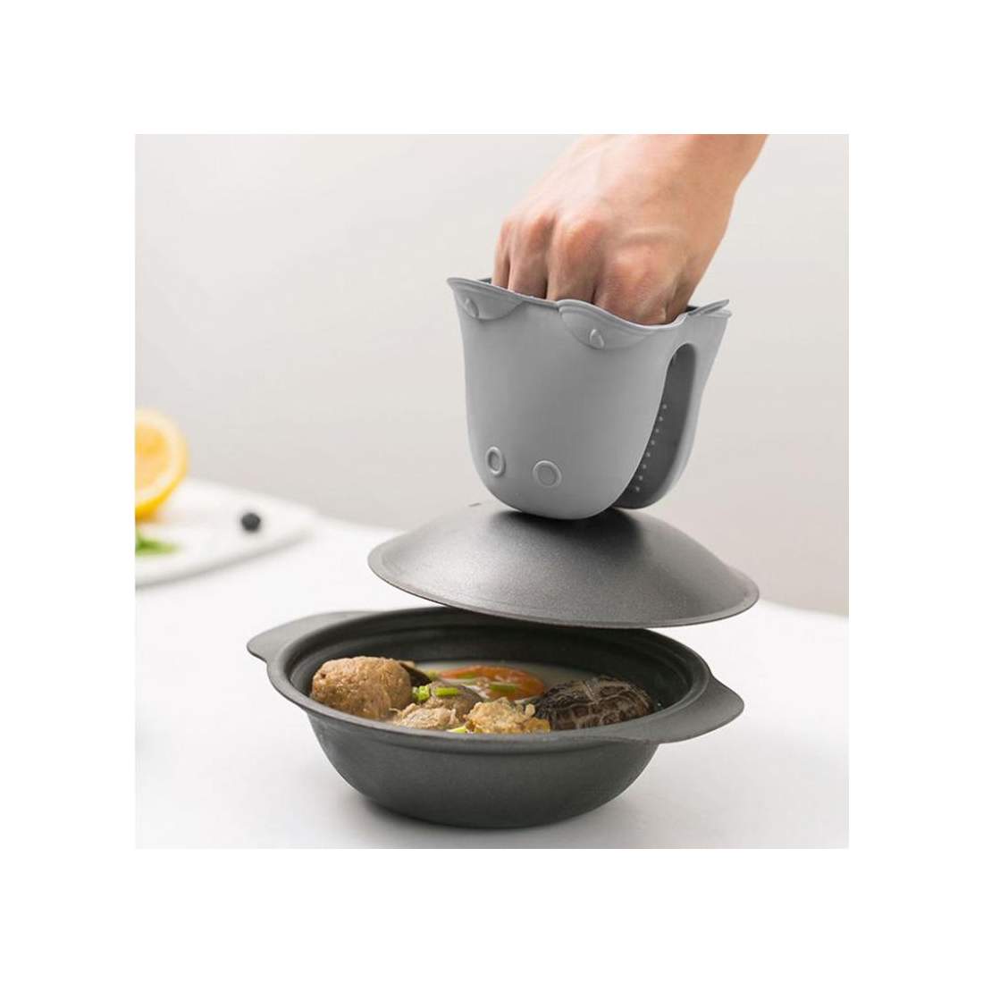 Grytvante i Silikon, Krokodil - Grå | Hem & Hobby - Hem & Hushåll - Kök - Köksredskap - Ugns- & Grillvantar | Pryloteket