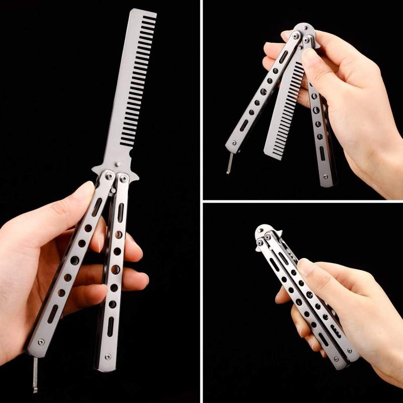 Hair comb, Butterfly knife Silver eStore