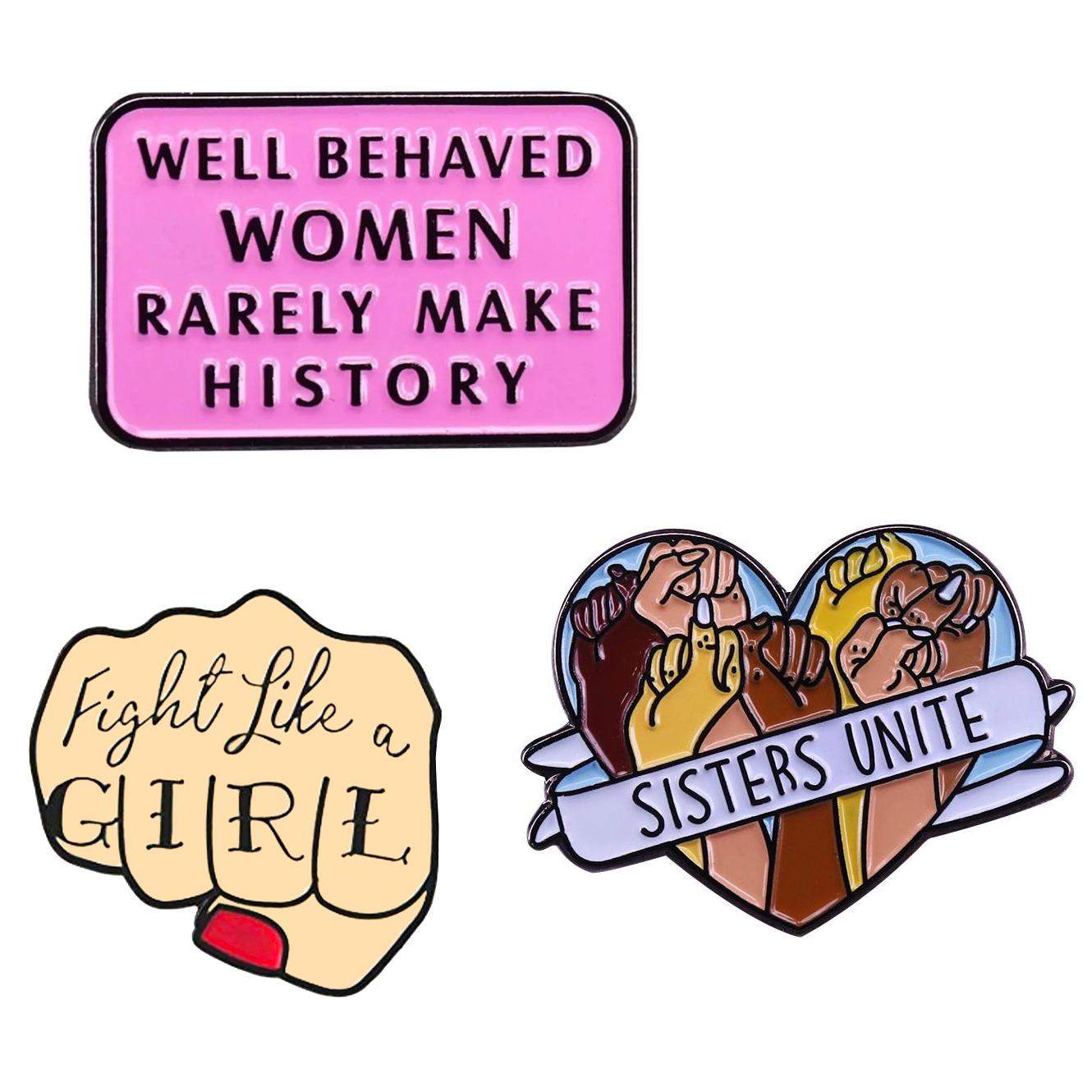 3x Emaljestifter - Feminisme