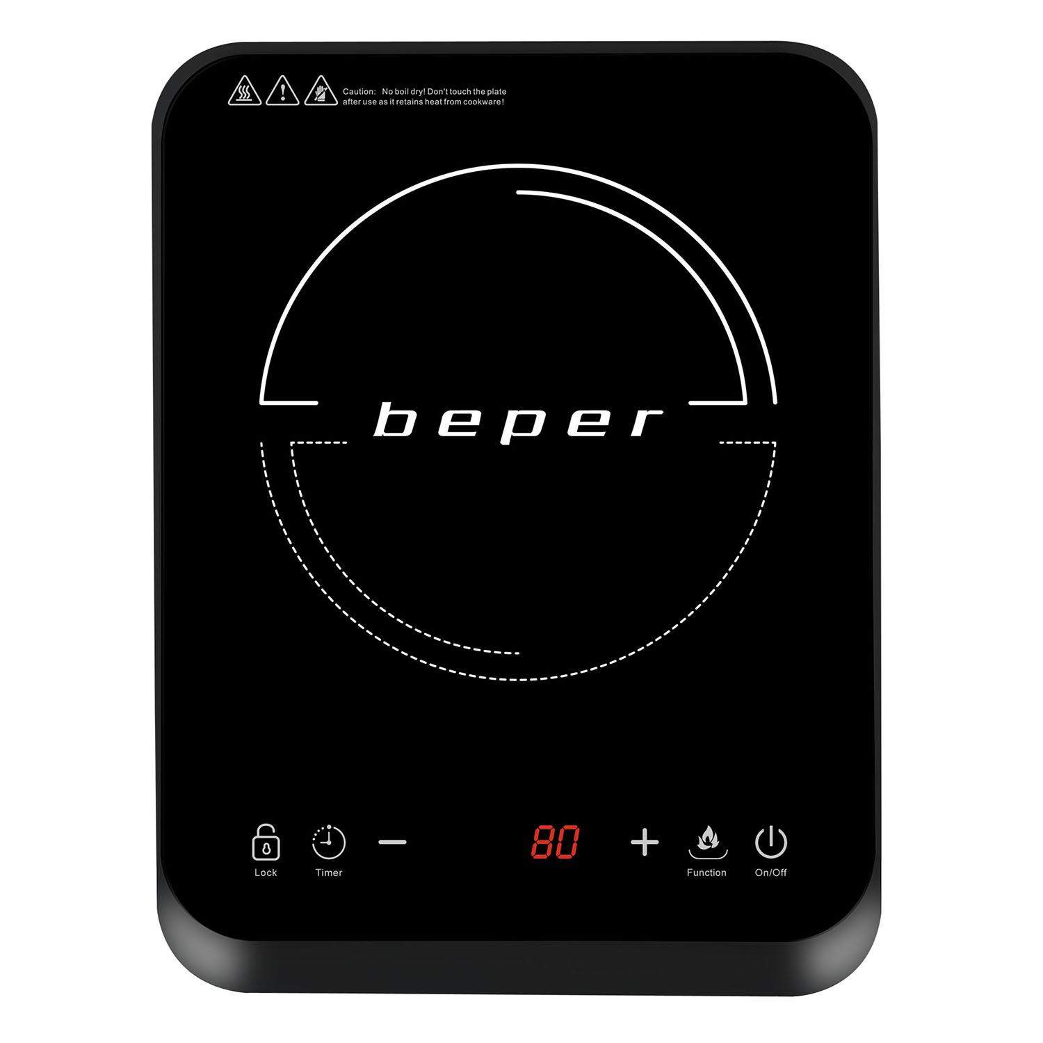 Induktionsplade, sort - 2000 W