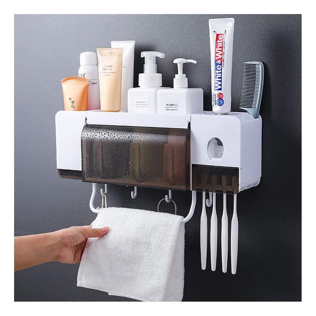 Badrumsförvaring med Tre Plastmuggar | Hem & Hobby - Hem & Hushåll - Badrum - Badrumsförvaring | Pryloteket